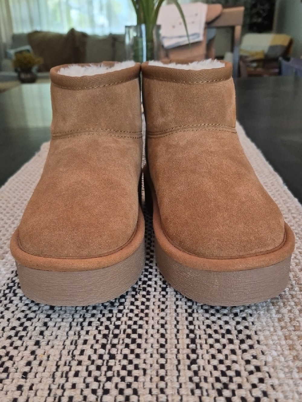 Steve Madden Comfy Platform Chestnut Ankle Boots Size 7